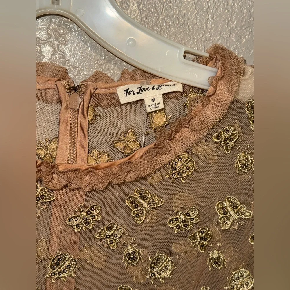 For Love and Lemons golden garden tulle dress - Picture 10 of 13